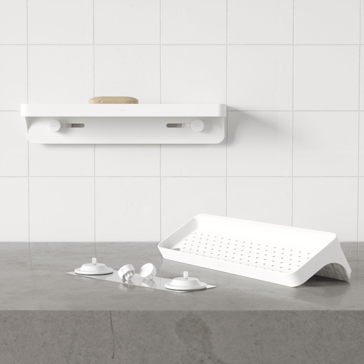 Flex Adhesive Wall Shelf - White