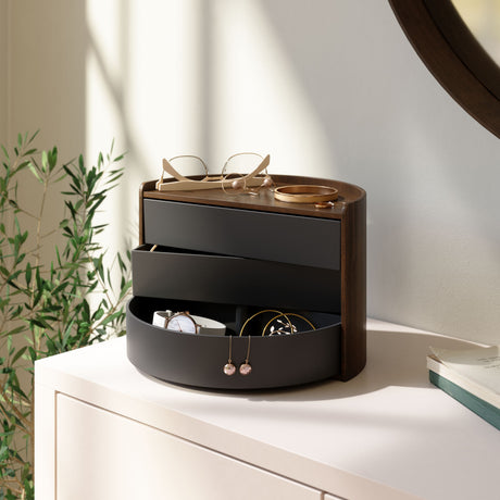 Moona Storage Box - Black/Walnut