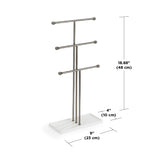 Trigem Jewellery Stand - White/Nickel