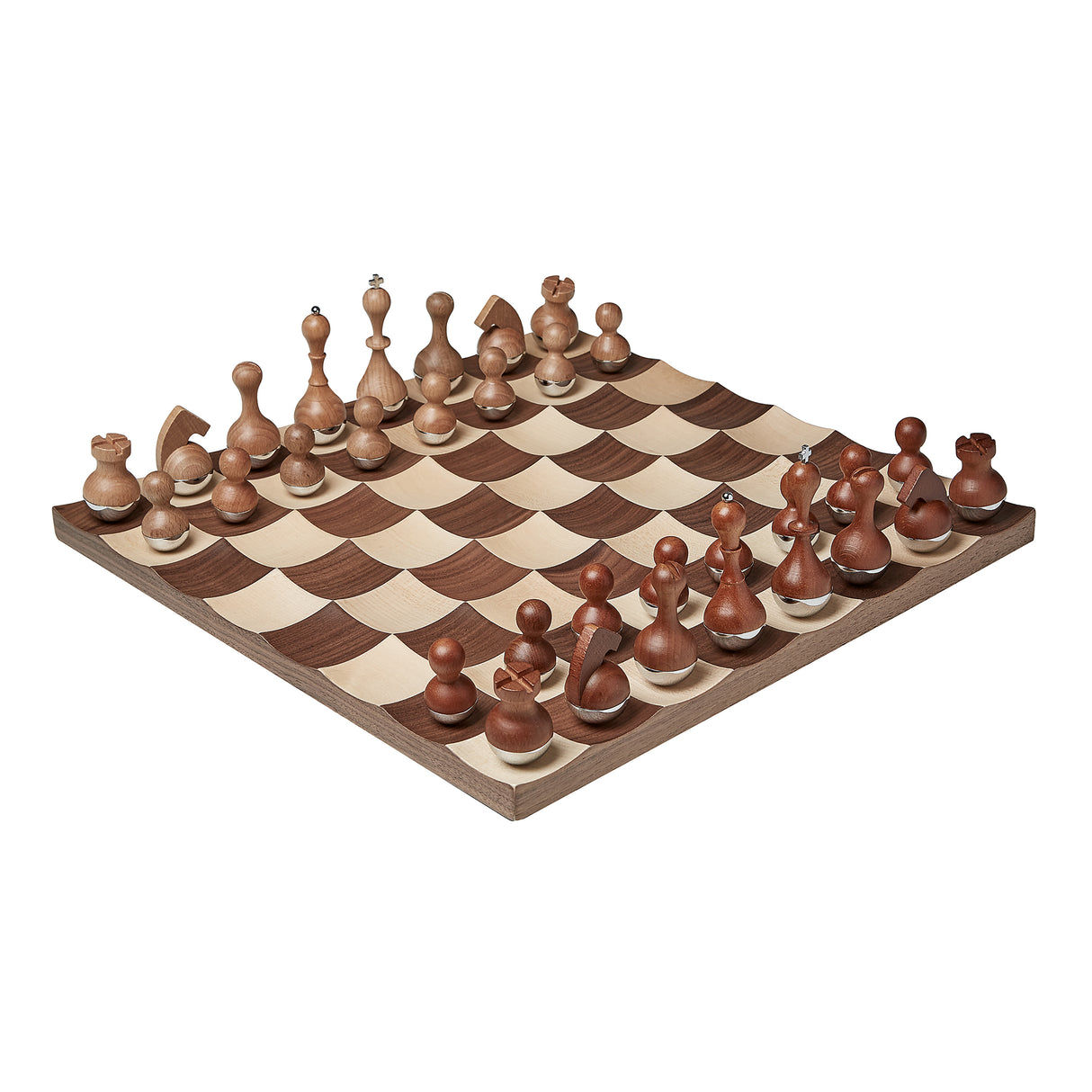 Wobble Chess Set - Walnut