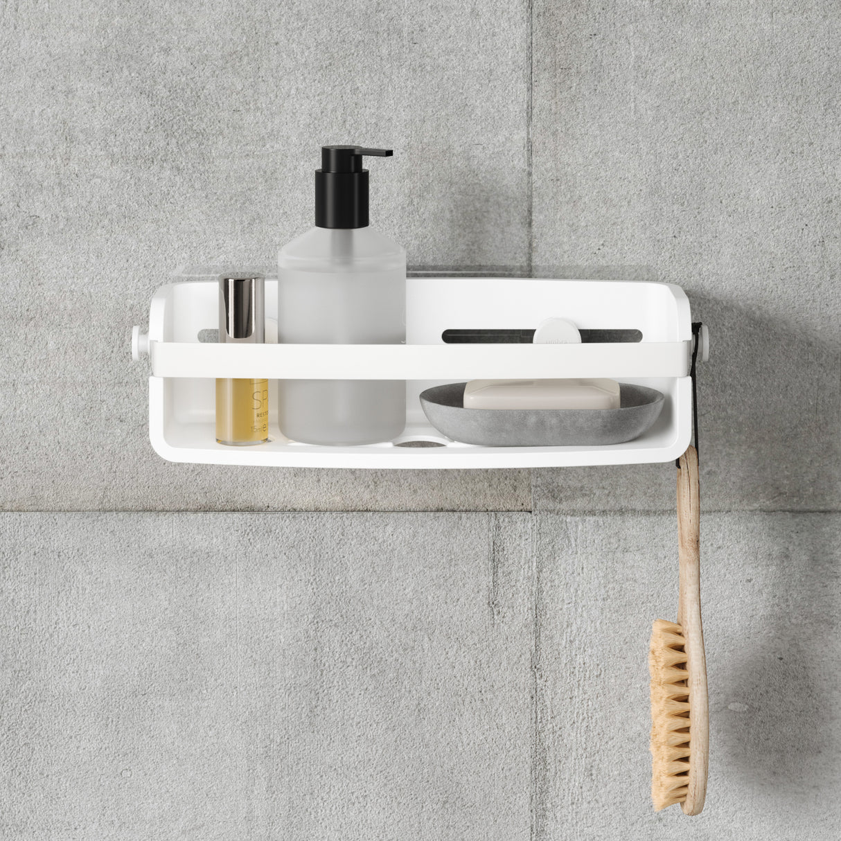 Flex Adhesive Shower Caddy - White