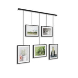 Exhibit Wall Picture Frame Display, Set of 5 - Black