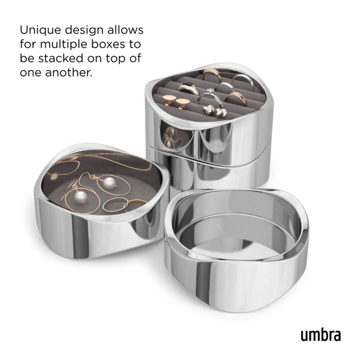 Wavy Jewellery Organiser - Chrome