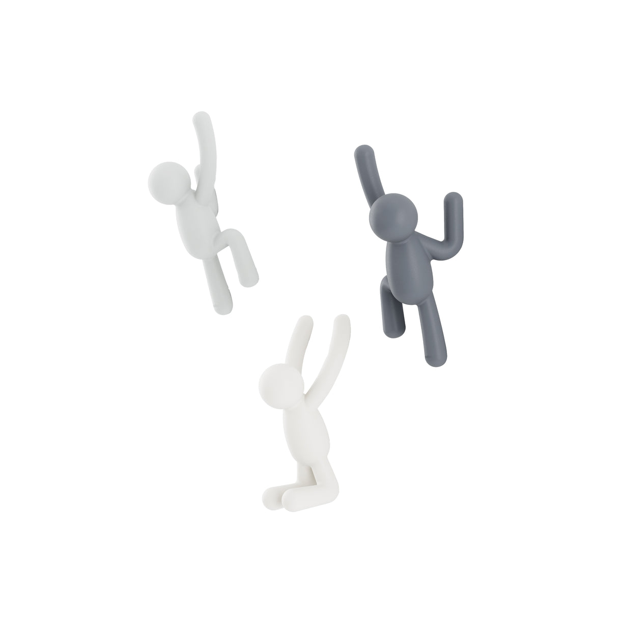 Buddy Wall Hooks Set of 3 - Grey