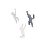 Buddy Wall Hooks Set of 3 - Grey
